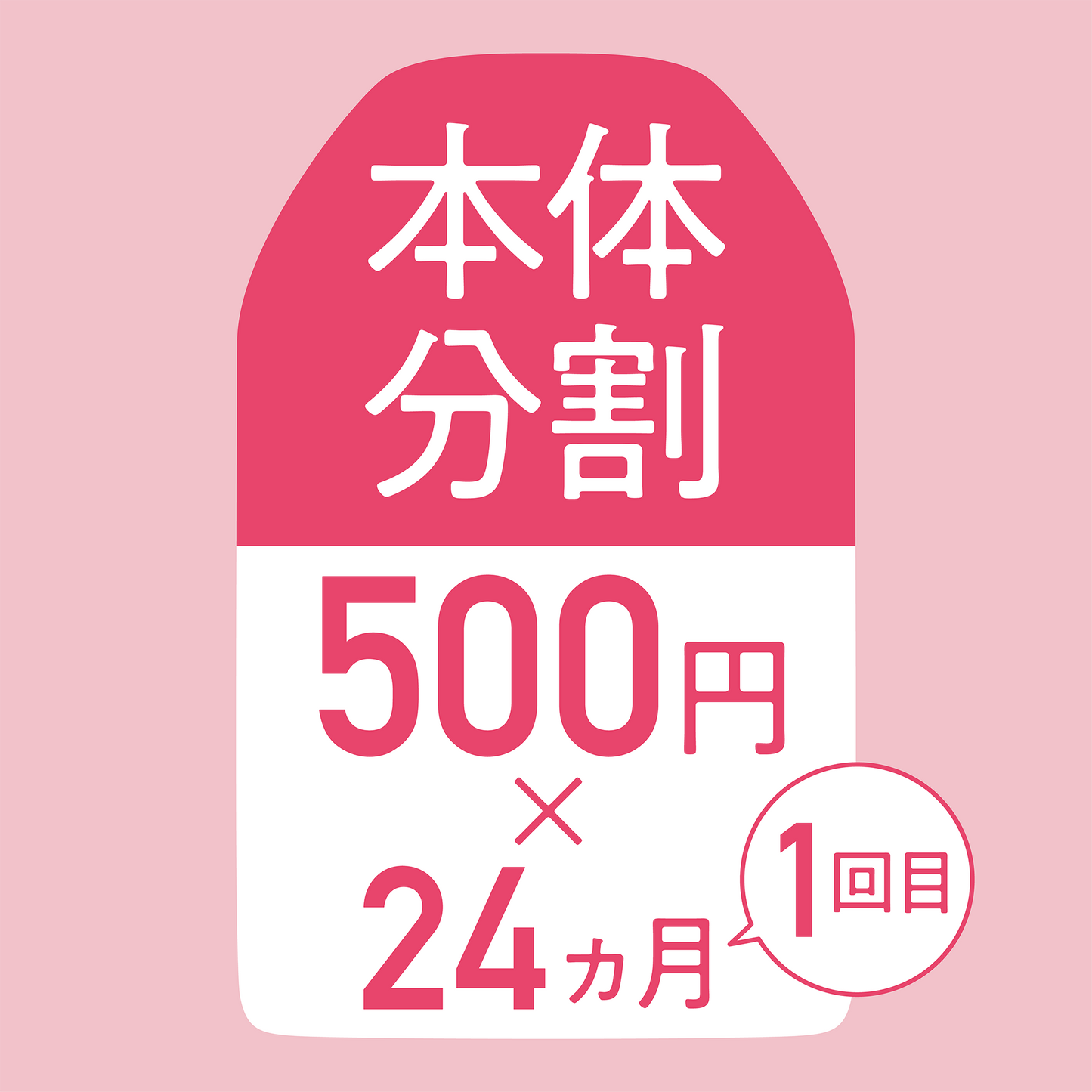 本体分割500円×24か月